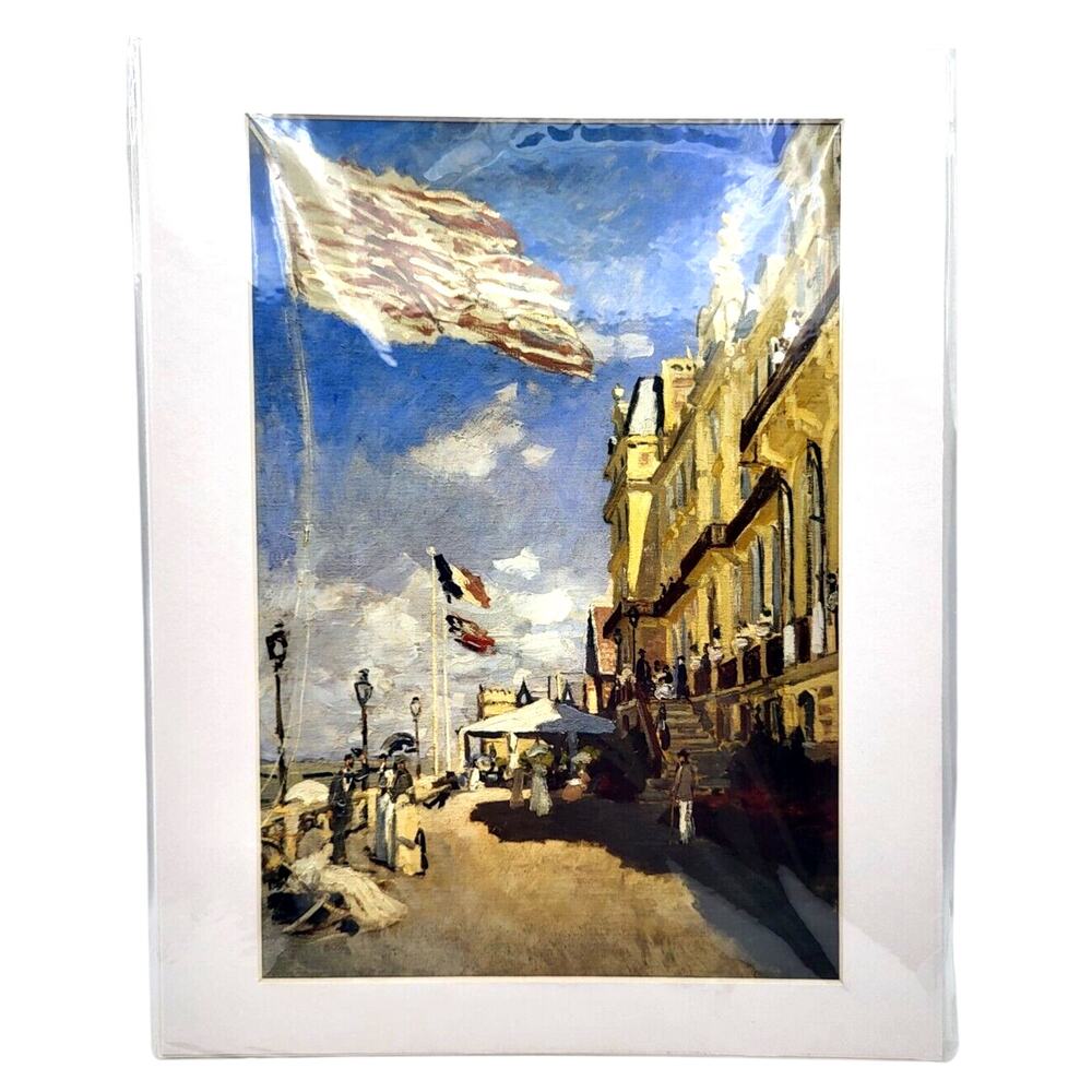 MONET MUSEUM ART PRINT Hotel des Roches Noires Trouville 1870 Matted NEW Sealed